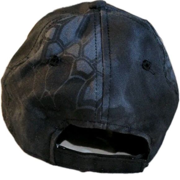 Kryptek Camo American Flag Adjustable Baseball Hat Cap Grey Black Outdoor Cap - Picture 2 of 3